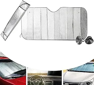 Car Windscreen Cover Car Window Covers Blackout Windscreen Cover Internal Car Screen Sun Shades Windscreen Sunshade Sun Visor Keep Car,Van Or Auto Cool From The Summer Sun 51.2 x 23.6 inch Silver