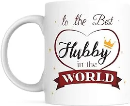 PUREZENTO to The Best Husband in The World Ceramic Coffee Tea/Milk Mug(Pack of 1)