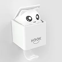 Hyzone Adorable Cat Originality Hook, Cute Cartoon Shape, Strong Adhesive (White)