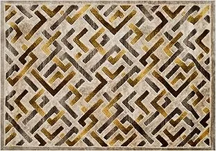 Cruze 3D Carved Rug Size : 160x230 cm- Beige