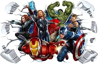 ZI XIN Superhero Wall Stickers Avengers Wall Decals Excellent Vinyl Wall Decor for Boys Room Living Room (Size 35.4 x 23.6 inch)