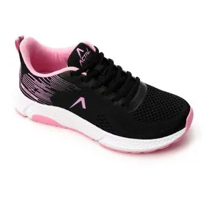 Activ Self Pattern Athletic Black And Pink Sneakers