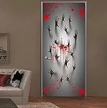 Halloween bloody ghost handprint creative 3d door paste personality wooden door family decorative wall sticker New Home Fashion Halloween Pumpkin Witch Wall Sticker Window