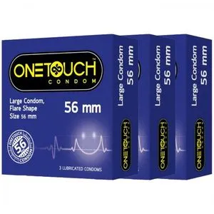 One Touch ONETOUCH Large 56 MM Condoms (3 Packs Of 3 Condoms)