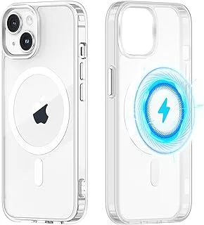 Yoedge Clear Magnetic Case for iPhone 15 6.1 Inch, Compatible with Magsafe, Slim Ultra Thin Soft Transparent Silicone TPU Shockproof Mobile Phone Case Scratch-Resistant Non-Slip Protective Case for