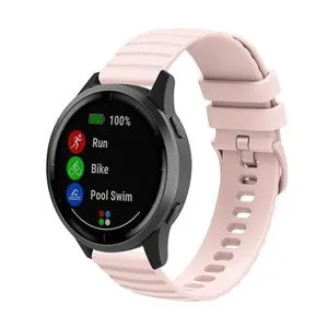 لساعة Galaxy Watch4 / Watch5 / Watch5 Pro Wave Pockmark Texture Silicone Watch Band (وردي وردي)