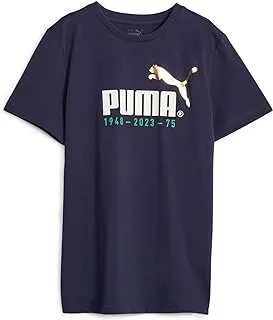 قميص للأولاد رقم 1 بشعار الاحتفال B PUMA Navy Shirt (عبوة من 1)