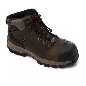 Activ Safety Nubuck Lace Up Shoesr - Burnt Brown & Black