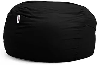 Ricrac Rulos Singular Bean Bag, Oversized, Black Indoors