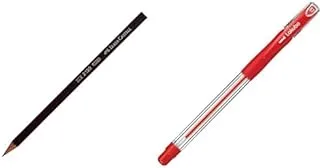 Faber Castell 2122 HB Graphite Pencil - Black + Uniball lakubo sg100 ballpoint pen - 0.7 mm. - red