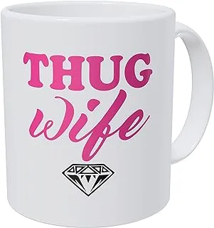 Wampumtuk Thug Wife, Diamond, Happy Life Husband 11 Ounces Funny Coffee Mug