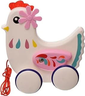 Plastic Baby Chick Game With Swing Wings And Pull Guides To Play And Fun For Kids - Multi Color