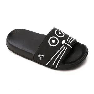 Activ Kitty Kids Black Summer Sliders