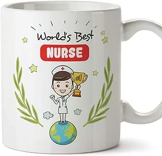 MUGFFINS nurse. Original Mug cup World's best Nurse - 11 oz Ceramic