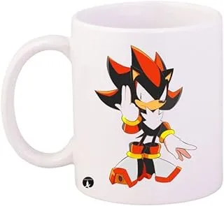 RYN PRINTED Design Sonic Printed Mug Black White Red Standard Size