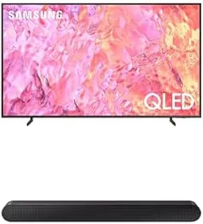 تلفزيون سامسونج 50 بوصة بمعالج كوانتوم لايت 4K QLED- QA50Q60CAUXEG [موديل 2023] ومكبر صوت سامسونج اللاسلكي مع دولبي ديجيتال/DTS Virtual - HW-S50B/ZN [حزمة حصرية]