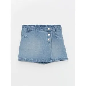 LC Waikiki Basic Elastic Waist Baby Girl Jean Short Skirt