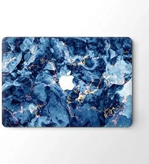 Vinyl Sticker Cover for MacBook Air 13 - Blue/Gold Marble