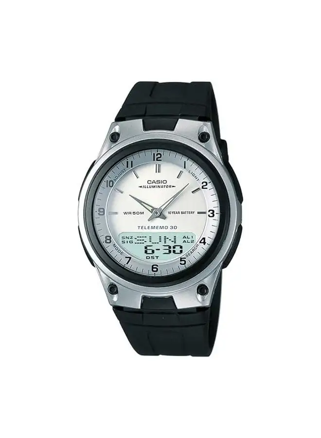 CASIO Resin Analog+Digital Wrist Watch AW-80-7AVDF