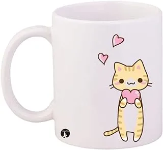 RYN PRINTED Mug White Yellow Pink 11ounce