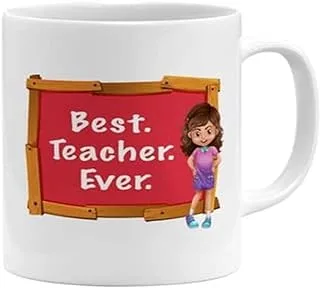 RYN PRANTED Design Best teacher gift mug,coffee and tea cup,Best ever gift teacher day (model number 7862