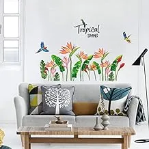 Fashion Flowers Wall Stickers Paper For Living Room DIY 3D Home Decorative