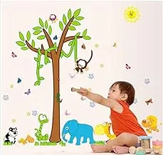 Removable cartoon tree wall sticker Children Home living room Decoration DIY Wallpaper Art Decals qy