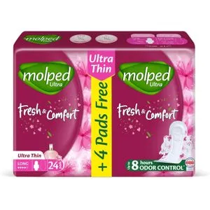 Molped Ultra Thin - Long - Fresh & Comfort  - 24 Pads