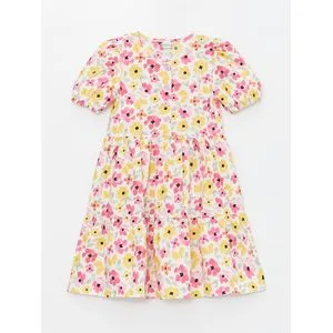 LC Waikiki Crew Neck Floral Girl's Dress