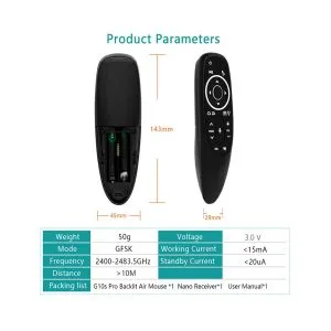 G10S Pro Remote Control for Android TV Box Voice Remote Con