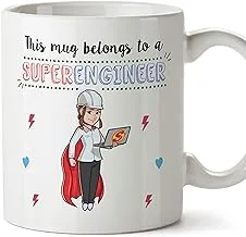 MUGFFINS Engineer Mug - Super Engineer - Funny Engineering Gift/Present - Tea/Coffee Ceramic Cup 11oz