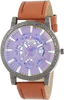 FBSUNA Brown Leather Men Watch