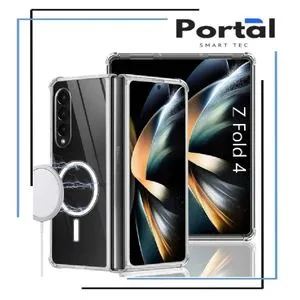 جراب مغناطيسي متوافق مع هاتف Samsung Galaxy Z Fold 4، شحن لاسلكي، غطاء مقاوم للصدمات