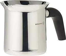 Korkmaz Orbit Milk Pot 1.0L, Black & Silver, A1211