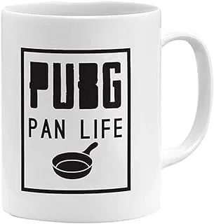 RYN PRINTED DESIGN PUBG Pan Life Printed Coffee Mug White/Black 11ounce