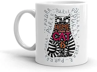 Home is where the cat is 10oz Coffee Tea Mug #10708