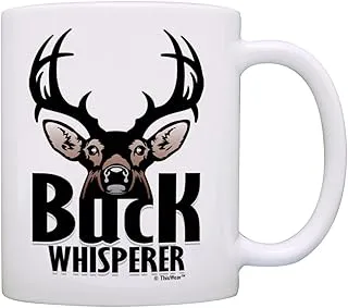 Hunting Mug Buck Whisperer Deer Hunting Mugs for Men Bow Hunting Coffee Cup Coffee Mug Tea Cup White