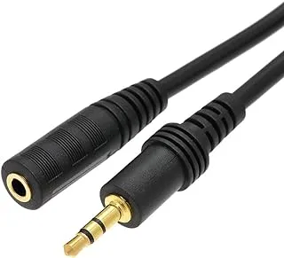 3.5mm Jack Male to Female AUX Cable for Computer Mobile Phones Amplifier - 5m, Black