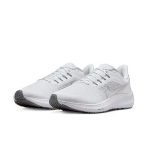 Nike Air Zoom Pegasus 39 Laced Shoes  -  White,  Grey Fog &  Particle Grey