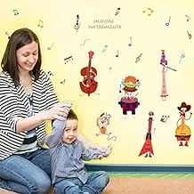 Cartoon music animal kindergarten children room decoration wall stickers