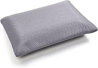 Ricrac Natural Latex Massage Contour Pillow, 60 cm x 38 cm x 12.5 cm Size, Light Grey Cotton