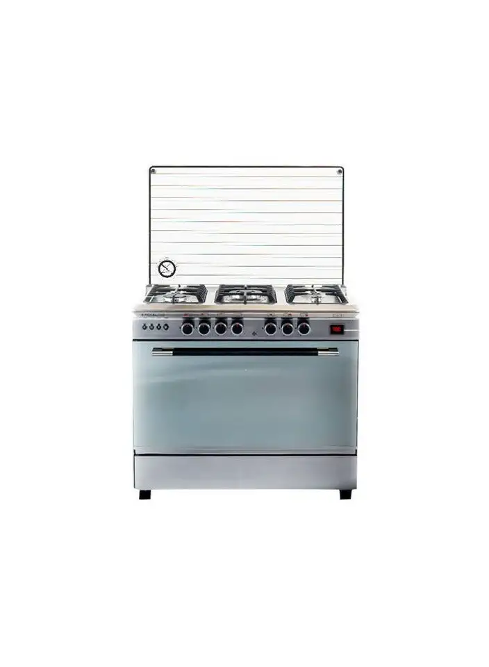 ROYAL GAS Cooker Perfect Cast Digital 5 Burners 60*90 cm With Fan Stainless Steel - 2010244