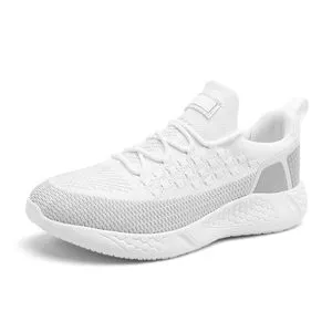 Fashion Men's Lightweight Non-slip Outdoor Sneakers Running Shoes-White