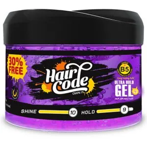 Hair Code Gel Ultra Hold  160+30% Free New Jar