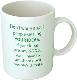 Fast-print Printed Mug Stealing Your Ideas - White & Green