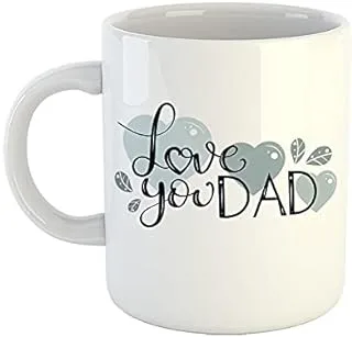 iKraft Coffee Mug | Printed Design – Love You Dad | Cool Coffee Mug | Gift for Dad, Father's Day and Coffee Lovers – 325ml