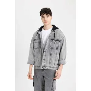 Defacto Man Oversize Fit Long Sleeve Denim Jacket.