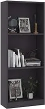 3 Tier Cube Bookcase, Black Wooden Shelving Display Storage Unit Office Living Room Furniture (75 * 33 * 20)