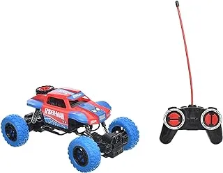 Plastic Large Racing Car With Cartoon Character Design And Remote Control To Add More Fun For Boys Set Of 2 Pieces - Multi Color