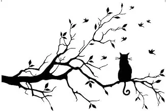 Black Cat branches Wall stickers home decoration